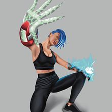 um amigo me pediu para colocar em imagem uma personagem que ele havia criado faz uns anos, então, esse foi um dos resultados. Concept Art, Design de personagens e Ilustração digital projeto de Alife - 12.12.2023