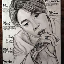 Jimin BTS. Pencil Drawing, and Portrait Drawing project by Valter Vergati - 12.12.2023
