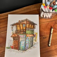 My project for course: Expressive Architectural Sketching with Colored Markers. Un proyecto de Bocetado, Dibujo, Ilustración arquitectónica, Sketchbook e Ilustración con tinta de Jessica Ellis - 10.12.2023