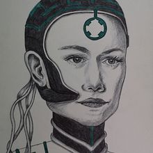 My project for course: Realistic Portraits with Pen. Traditional illustration, Drawing, Portrait Drawing, Realistic Drawing, and Artistic Drawing project by Catherine Elliott - 12.12.2023