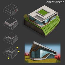 My project for course: Artistic Architectural Sketching with Procreate. Architecture, Sketching, Digital Illustration, Digital Architecture, and Architectural Illustration project by ruaa_affan - 12.05.2023
