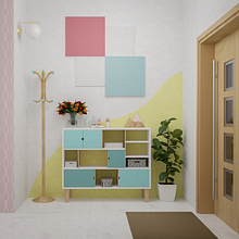 Diseño de interior estilo "Retro". Un proyecto de Arquitectura, Diseño, Diseño de interiores, Modelado 3D, Diseño 3D e Interiorismo de Mariam Grezzana - 19.10.2023