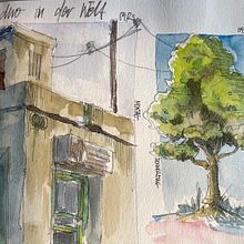 Quick look at my sketchbook. Un progetto di Pittura ad acquerello e Sketchbook di Fabian Brüssow - 13.12.2023