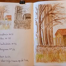 Mijn project van de cursus: Leg je omgeving vast in reisschetsen met aquarel. Traditional illustration, Painting, Sketching, Drawing, Watercolor Painting, Architectural Illustration, and Sketchbook project by Nancy - 12.14.2023