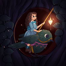 My project for course: Illustrating Fantastical Animals with Procreate . % Dasha Guseva tarafından hazırlanan Geleneksel illüstrasyon, Karakter Tasarımı, Çizim, Dijital İllüstrasyon, Hikaye anlatımı, Ve Anlatı projesi - 12.14.2023