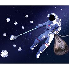 Axios Illustration - Space Junk, Published 08/2022 . % Victoria Ellis tarafından hazırlanan Editor, al İllüstras, Ve on projesi - 08.19.2022