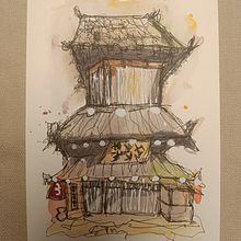 Il mio progetto del corso: Disegno architettonico espressivo con pennarelli colorati. Sketching, Drawing, Architectural Illustration, Sketchbook & Ink Illustration project by sartiniugo89 - 12.16.2023