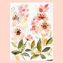 Meu projeto do curso: Aquarela floral: conecte-se com a natureza. Traditional illustration, Painting, Watercolor Painting, and Botanical Illustration project by Kelliane Santana - 12.08.2023
