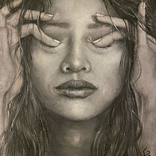 Oil painting/ black and white portrait . Un proyecto de Pintura al óleo, Bellas Artes y Pintura de Lisa Maria - 17.12.2023