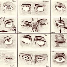 Estudio de ojos estilo manga (Jujutsu Kaisen ver.). Un proyecto de Ilustración digital y Manga de Laura García Prieto - 10.12.2023