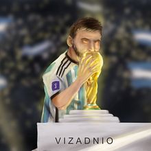 Messi. Un proyecto de Ilustración digital, Concept Art, Dibujo realista, Pintura digital y Dibujo digital de Adolfo Vizgarra - 18.12.2023