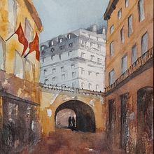 Mi proyecto del curso: Representación arquitectónica en acuarela. Un progetto di Illustrazione tradizionale, Bozzetti, Disegno, Pittura ad acquerello, Illustrazione architettonica e Sketchbook di Luis Abreu - 17.12.2023