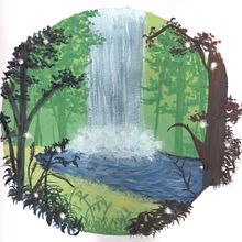 Gouache Waterfall. Traditional illustration, Painting, and Gouache Painting project by stbrie - 11.02.2023