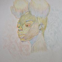 Meu projeto do curso: Desenho de retratos vibrantes com lápis de cor. Drawing, Portrait Drawing, Sketchbook, and Colored Pencil Drawing project by enzo_velhinho2017 - 12.20.2023