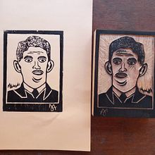 Meu projeto do curso: Retratos em xilogravura. Un proyecto de Ilustración tradicional, Artesanía, Bellas Artes, Estampación, Dibujo de Retrato, Ilustración con tinta y Grabado de joaoalmir23 - 22.12.2023