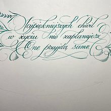 Mój projekt z kursu: Kursywa angielska i jej kaligraficzne ozdobniki. Un proyecto de Caligrafía, Lettering, H y lettering de Agnieszka - 22.12.2023