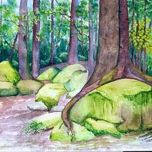 Mein Abschlussprojekt für den Kurs: Realistische Landschaften in Aquarell malen. Fine Arts, Painting, Sketching, Watercolor Painting, and Naturalistic Illustration project by heidrunknoch - 12.24.2023