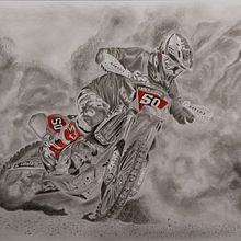 Motocross. Traditional illustration project by Toni Martinez Morales - 12.24.2023