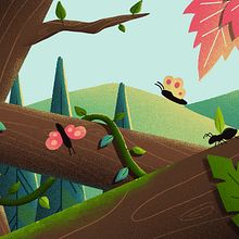 Mi proyecto del curso: Animación de ilustraciones inspiradas en la naturaleza. Een project van Animatie, 2D-animatie, Digitale illustratie y Geanimeerde Illustratie van Diego Sanchez - 24.12.2023