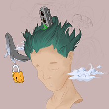 Work in Progress - my concept on the feeling of ‘Creators Block’ (more to come). Een project van  Concept art, Digitale illustratie y  Tekening van Liam Cooper - 10.12.2023