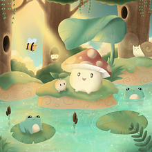 Little shroom and friends. Un progetto di Illustrazione digitale di Joëlle Richard - 03.06.2023