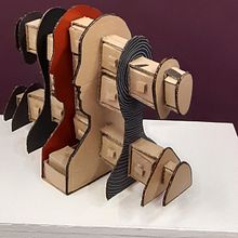 Hidden Self - cardboard sculpture. Sculpture project by Keli Miles - 12.11.2023