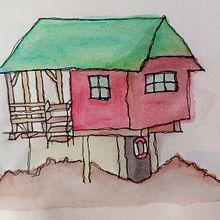 Mi proyecto del curso: Dibujo arquitectónico expresivo con marcadores de colores. Un projet de Esquisse , Dessin, Illustration architecturale, Carnet de croquis et Illustration à l'encre de levdid1348 - 27.12.2023