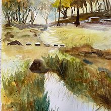 My project for course: Natural Landscapes in Watercolor. Fine Arts, Painting, and Watercolor Painting project by Lizzii Bowman - 12.28.2023