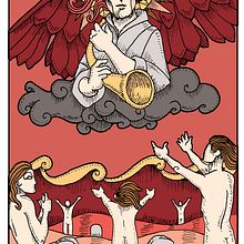 Mi proyecto del curso: Ilustración para el Tarot: Creando tu estilo propio. Projekt z dziedziny  R, sunek, Ilustracja c, frowa,  R i sunek atramentem użytkownika Francisco Bravari - 28.12.2023