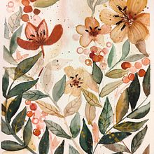 My project for course: Artistic Floral Watercolor: Connect with Nature. Traditional illustration, Painting, Watercolor Painting, and Botanical Illustration project by netzies - 12.28.2023