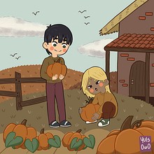 Huerto de calabazas 🎃. Ilustração digital projeto de Yuls Addams - 29.12.2023