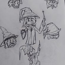Mi proyecto del curso: Diario de dibujo: crea personajes fantásticos. Un projet de Conception de personnages, Esquisse , Dessin au cra, on, Dessin , et Carnet de croquis de adgacar1 - 29.12.2023
