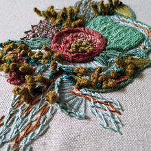 My project for course: Advanced Embroidery Techniques: Stitches and Compositions with Volume. Embroider, and Textile Design project by katiac - 12.29.2023