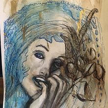 My project for course: Experimental Portraiture with Ink, Tea and Alcohol. Un proyecto de Bellas Artes, Pintura, Dibujo e Ilustración con tinta de lorned - 27.12.2023