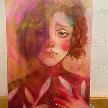 Mi proyecto del curso: Retrato experimental: fusiona óleo, acrílico y pintura en spray. Projekt z dziedziny  Sztuki piękne,  Malarstwo, Malarstwo akr, lowe i Malarstwo olejowe użytkownika Ana Serna - 30.12.2023