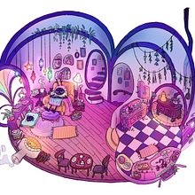 My project for course: Visual Development: Illustrate Imaginary Settings . % neanderthal_bunny tarafından hazırlanan Çizim, Dijital İllüstras, on, Konsept Sanatı, Ve Dijital Çizim projesi - 12.28.2023