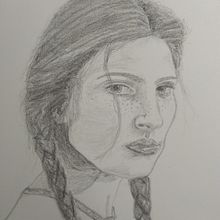 Slasz project for course: Realistic Portrait with Graphite Pencil. Traditional illustration, Fine Arts, Sketching, Pencil Drawing, Drawing, Portrait Drawing, Realistic Drawing, Artistic Drawing, and Figure Drawing project by Slavek99 - 12.31.2023