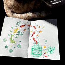 The toymaker's sketchbook: Illustration Techniques to Unlock your Creativity. Design, Traditional illustration, Fine Arts, Painting, Creativit, Creating with Kids, and Sketchbook project by Marilyn Scott-Waters - 12.27.2023