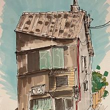 My project for course: Expressive Architectural Sketching with Colored Markers. Sketching, Drawing, Architectural Illustration, Sketchbook & Ink Illustration project by marcinszpakowski - 01.01.2024
