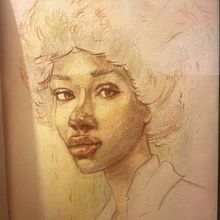 My project for course: Vibrant Portrait Drawing with Colored Pencils. Drawing, Portrait Drawing, Sketchbook, and Colored Pencil Drawing project by amydodsworth - 01.01.2024