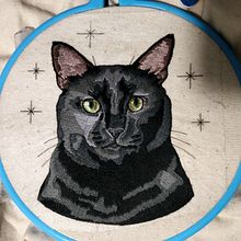 Mi proyecto del curso: Retratos bordados de mascotas: pinta con hilo. Embroider, Naturalistic Illustration, and Textile Design project by Angie Ortiz Sanchez - 01.01.2024