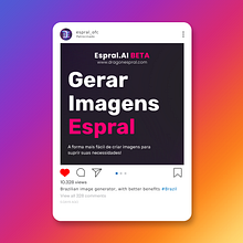 Instagram ADs: Image Generator - Espral.AI Ein Projekt aus dem Bereich Marketing, Social Media, Digitales Marketing, Marketing für Instagram und Growth Marketing von Guilherme Daimaru - 30.12.2023