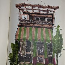 Mi proyecto del curso: Dibujo arquitectónico expresivo con marcadores de colores. Esboçado, Desenho, Ilustração arquitetônica, Sketchbook e Ilustração com tinta projeto de visualguil7 - 03.01.2024