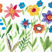 Meu projeto do curso: Padrões florais vibrantes com aquarela. Projekt z dziedziny Trad, c, jna ilustracja, Pattern design, Malowanie akwarelą, R, sunek botaniczn,  Sztuki piękne i  Malarstwo użytkownika CLARICIA PARREIRA MARTINS - 03.01.2024