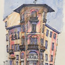 Sketches from the Mediterranean, Summer 2023. Een project van Architectuur,  Schetsen,  Tekening y Aquarelschilderen van Terry Collins - 03.01.2024