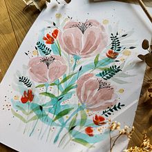 Mon projet du cours : Création d’une composition florale à l’aquarelle. Un progetto di Illustrazione tradizionale, Belle arti, Pittura, Pittura ad acquerello, Illustrazione botanica e Illustrazione naturalistica di julia this - 03.01.2024