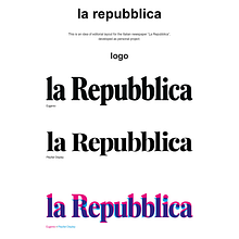 La Repubblica | Editorial Work. Editorial Design, Graphic Design & Information Design project by Emiliano Gallo - 01.04.2024