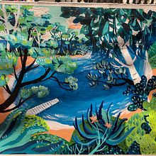 My project for course: Acrylic Painting Step by Step: Create Incredible Landscapes Ein Projekt aus dem Bereich Traditionelle Illustration, Malerei, Malerei mit Acr, l und Sketchbook von Diane Gibbs - 03.01.2024