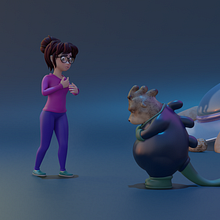Mi proyecto del curso: Animación de personajes 3D estilo cartoon en Blender. 3D, Animation, Character Animation, and 3D Animation project by sandra0_sbo - 01.04.2024