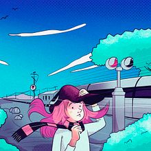 El barrio de la estación . Ilustrasi Editorial proyek oleh Laura Díez - 01.05.2024